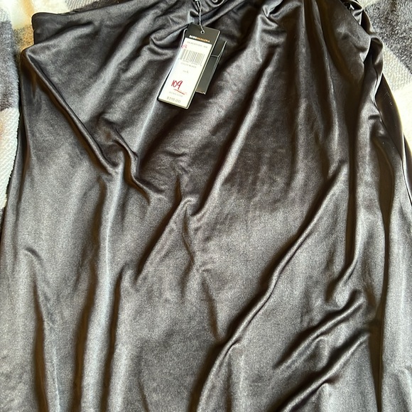 BCBGMAXAZRIA One Shoulder Little Black Dress With Jewel detail. Size Large - Picture 4 of 15